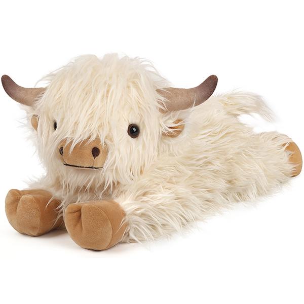 Highland Cow Stuffed Animals, Microwavable Stuffed Animals for Cramps, Pain Stress Relief, Heatable & Coolable Lavender Scented Cow Plush Toy for Anxiety, Women Kid Bedtime Highland Cattle Plushie