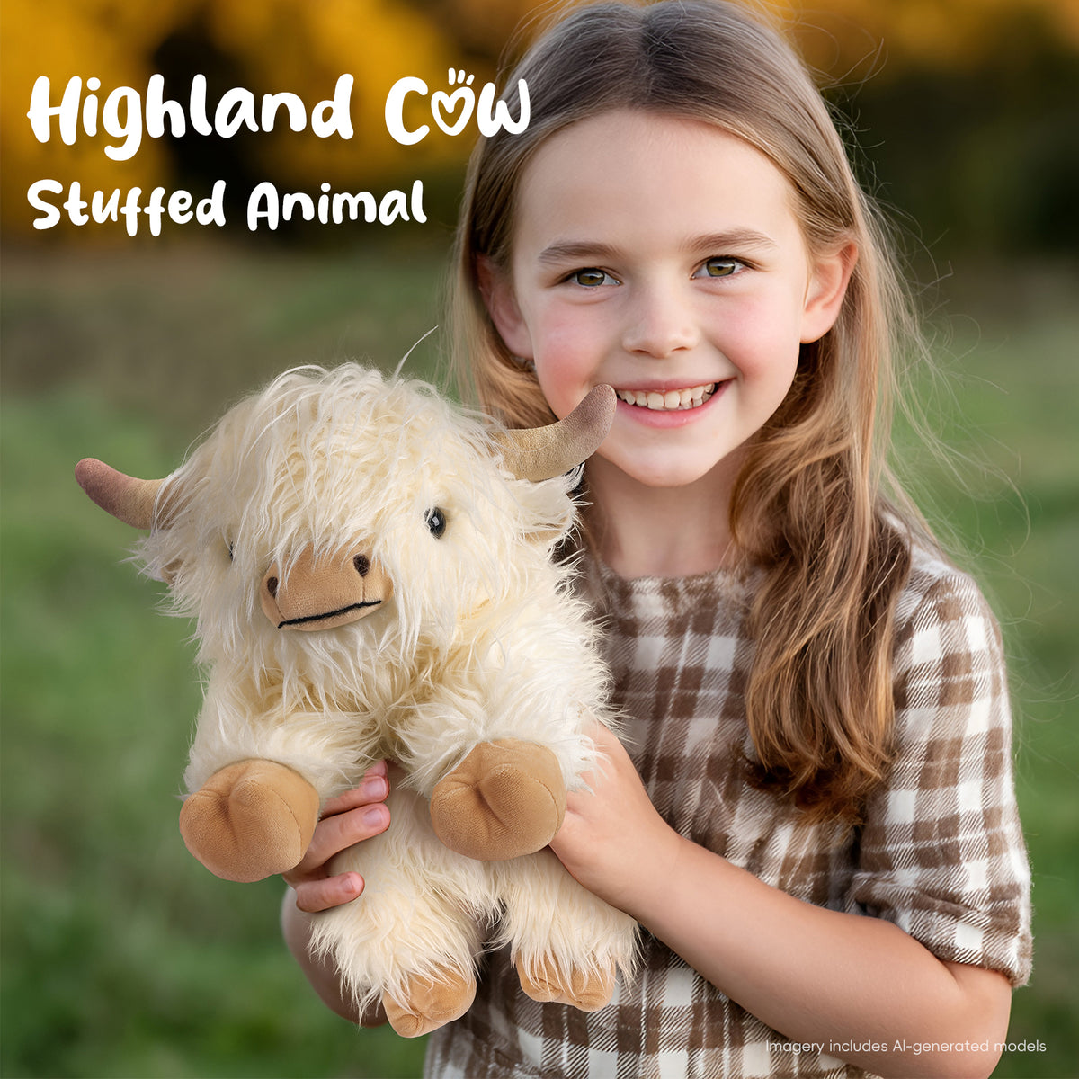 Highland Cow Plush 12in 2.2lbs