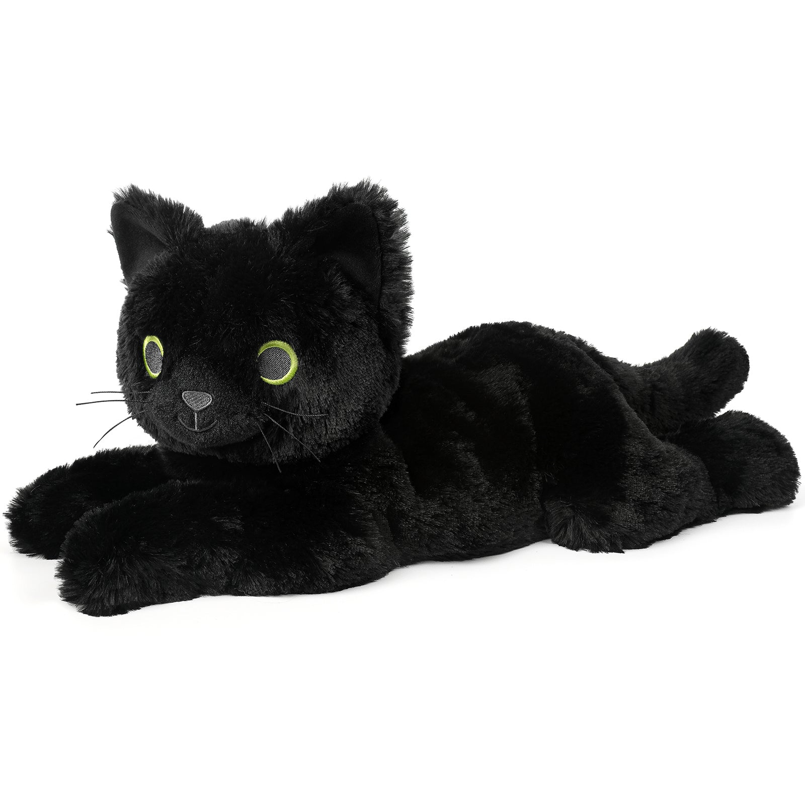 Cuckool Black Cat Stuffed Animals, Microwavable Stuffed Animal Adorable Fluffy Cat Plush for Warmth & Comfort, Heatable Coolable Lavender Scent Cat Toy, Cute Soft Plushies Cat Gifts for Kids Boy Girls & Adult