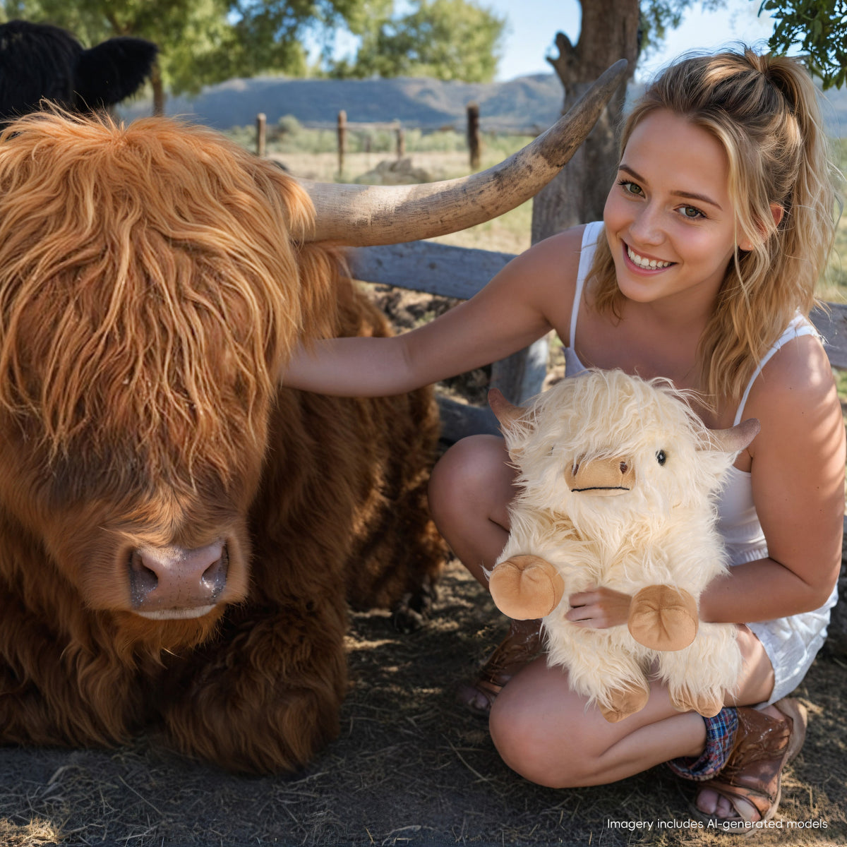 Highland Cow Plush 12in 2.2lbs