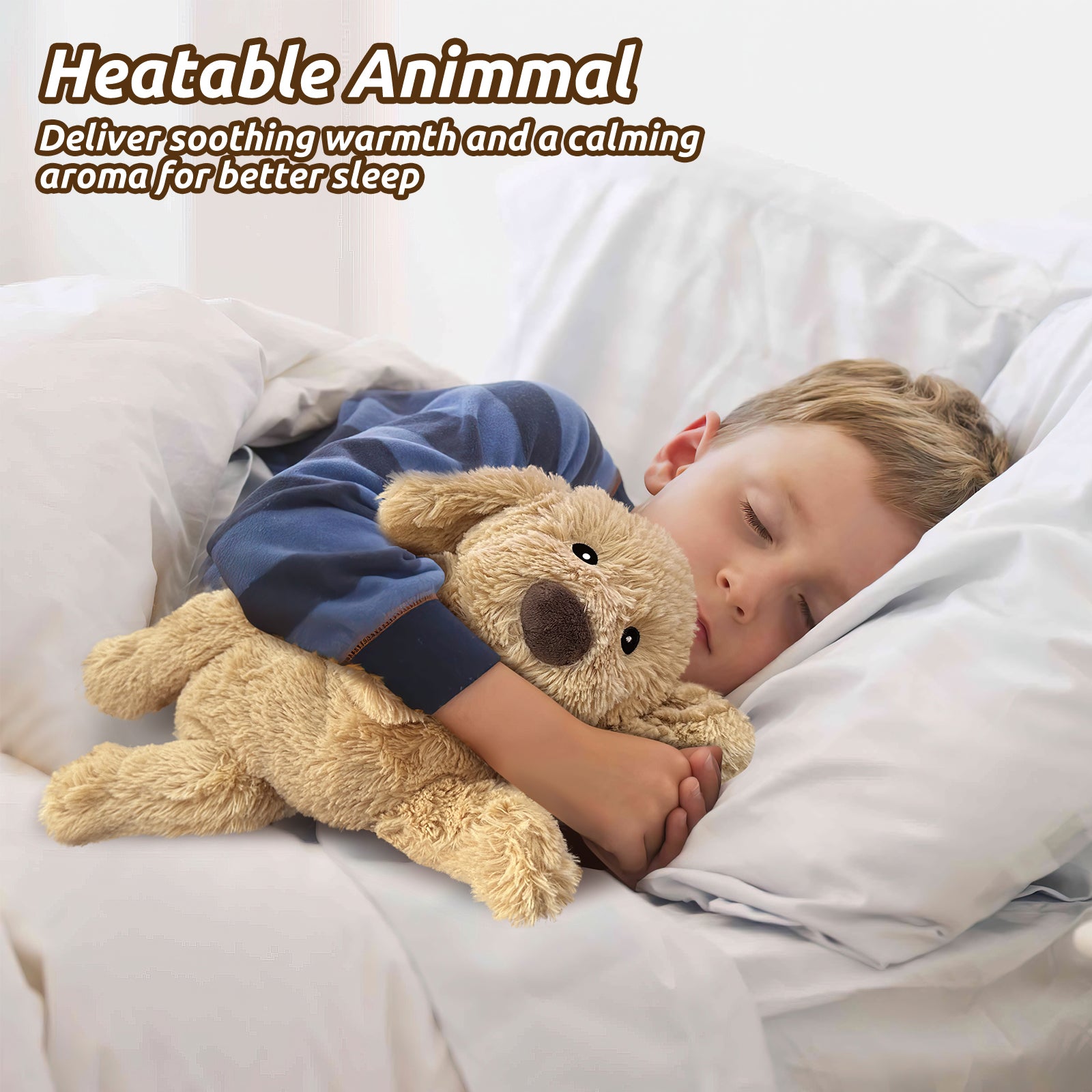 Dog Stuffed Animals, Microwavable Stuffed Animal Adorable Fluffy Puppy Plush for Warmth, Heatable Coolable Lavender Scent Puppy Plush Toy, Cute Soft Dog Plushies for Kids Adults Gift, Golden Retriever