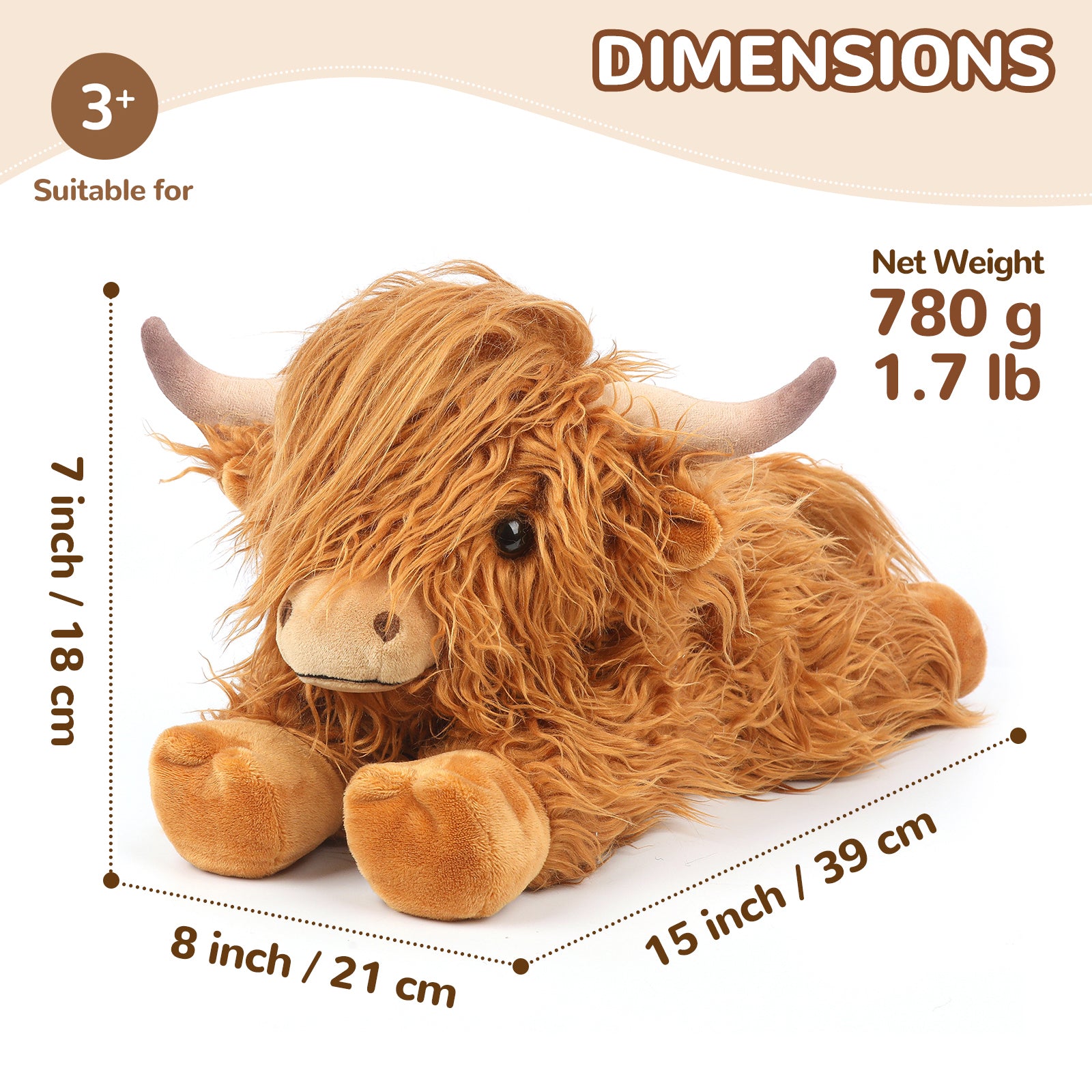 2Pcs Highland Cow Stuffed Animals, Microwavable Stuffed Animal Adorable Fluffy Highland Cow Plush for Warmth, Heatable Coolable Lavender Scent Toy, Cute Soft Plushies Gift for Kids Boys Girls & Adults