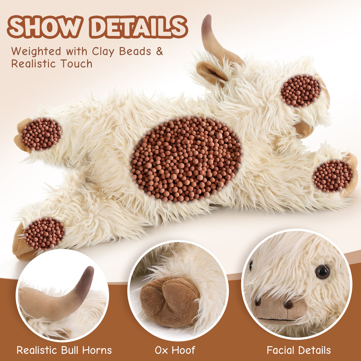 Highland Cow Plush 25in 5lbs