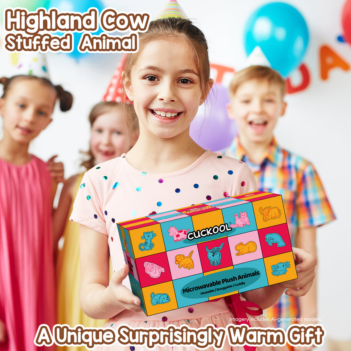 Highland Cow Plush 12in 2.2lbs