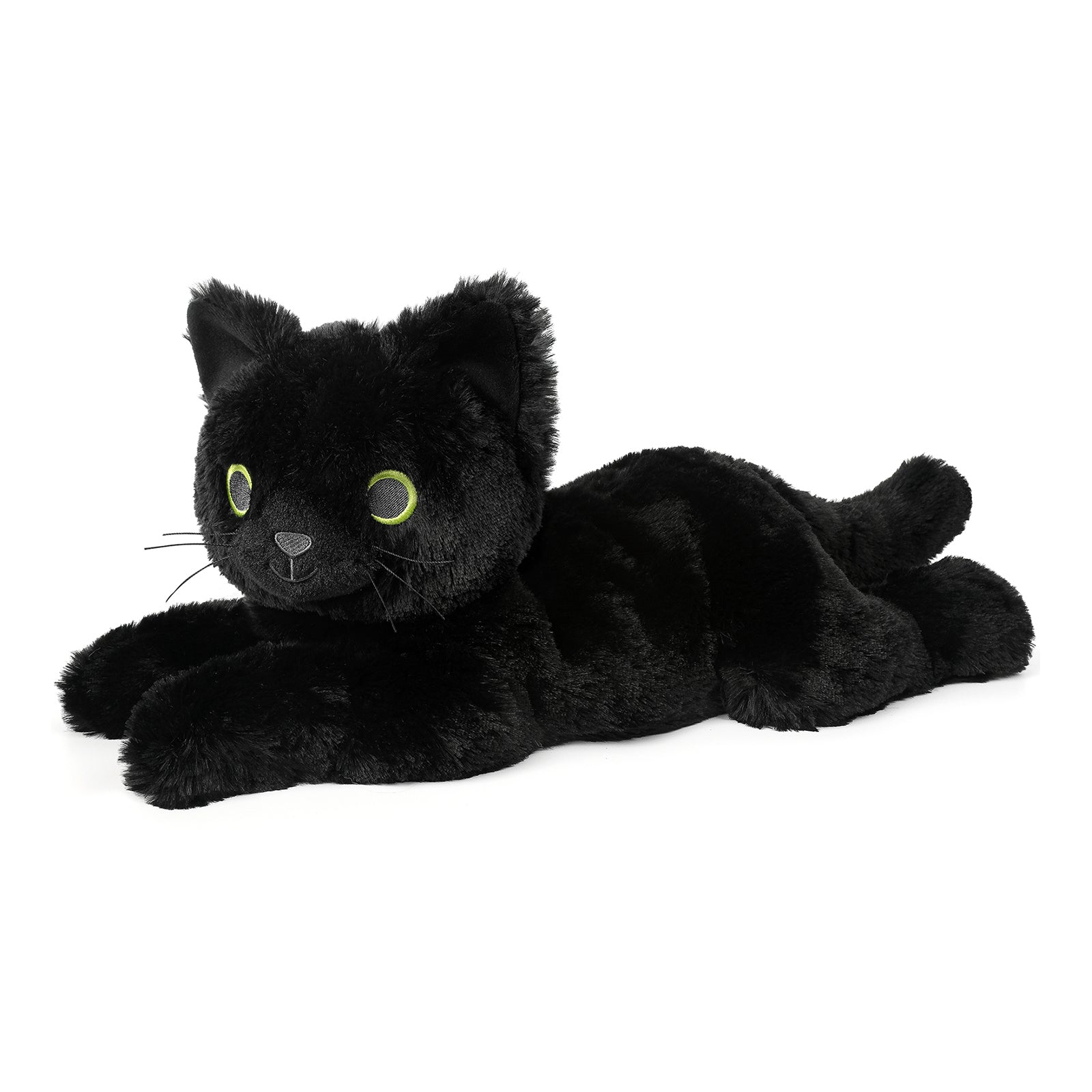 Cuckool Black Cat Stuffed Animals, Microwavable Stuffed Animal Adorable Fluffy Cat Plush for Warmth & Comfort, Heatable Coolable Lavender Scent Cat Toy, Cute Soft Plushies Cat Gifts for Kids Boy Girls & Adult